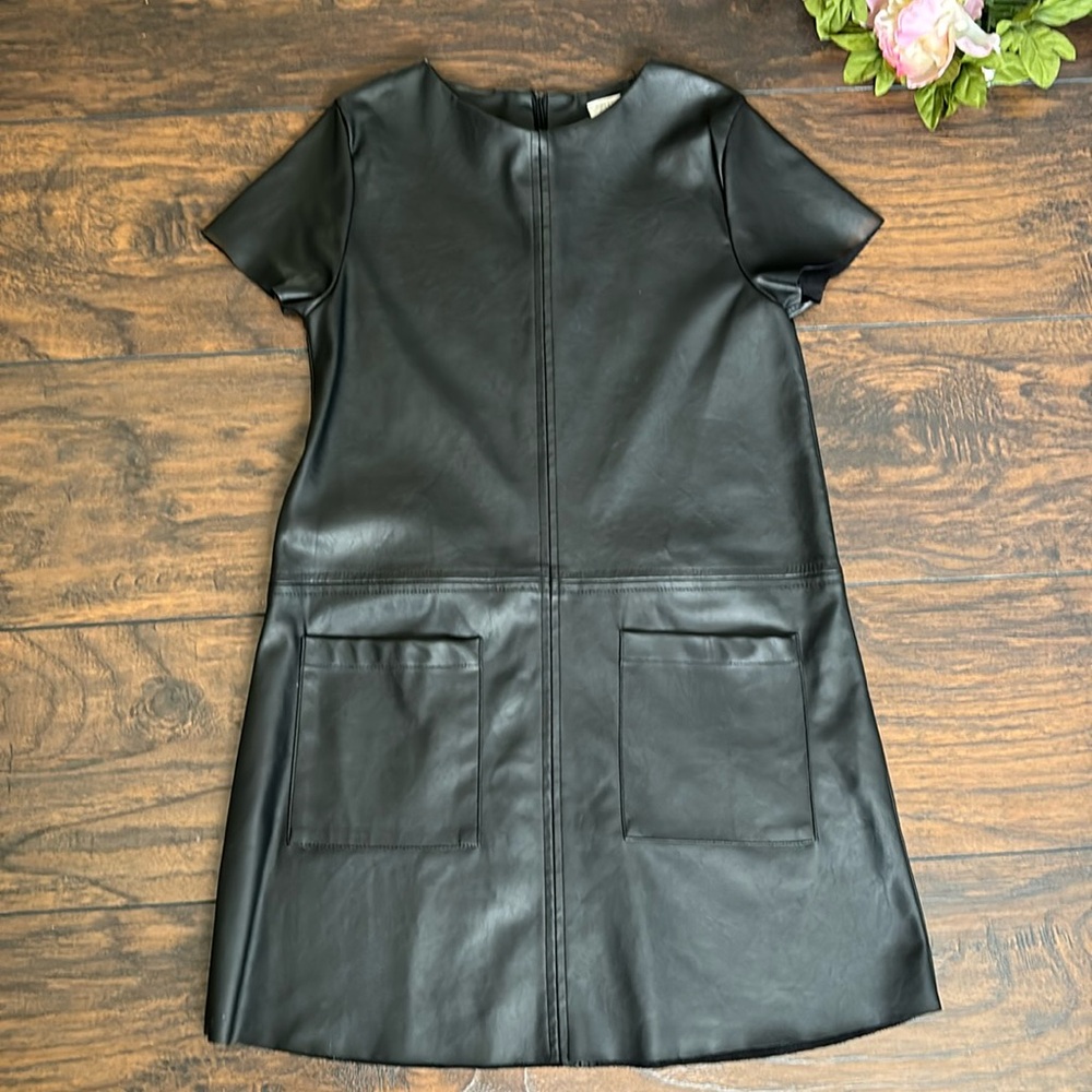 Zara Faux Leather dress size 10